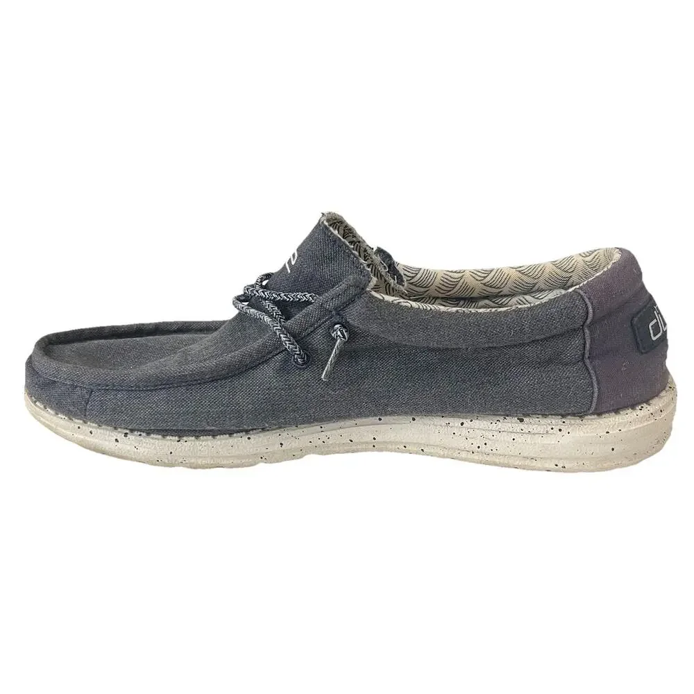 Hey Dude Wally Chambray Blue Mirage Mens Casual Shoes US 11 EU 44 Lightweight